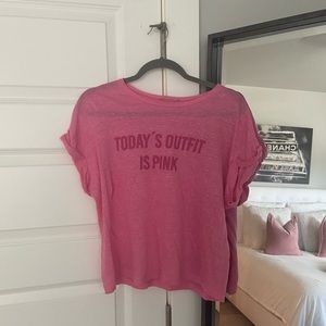 Zara “Today’s Outfit is Pink” Top